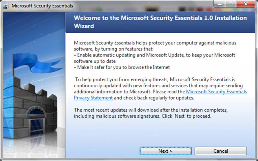 Kirjoita ilmaisu "Microsoft Free Virus Protection" suosikkihakukoneeseesi