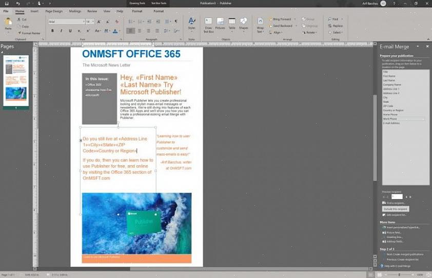 Microsoft Publisher on tietokoneohjelma