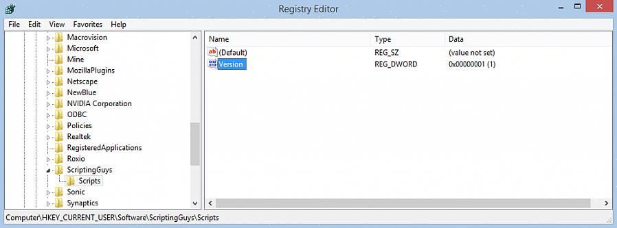 Vista käyttävät rekisterieditoria "Windows Registry Editor Version 5,00"