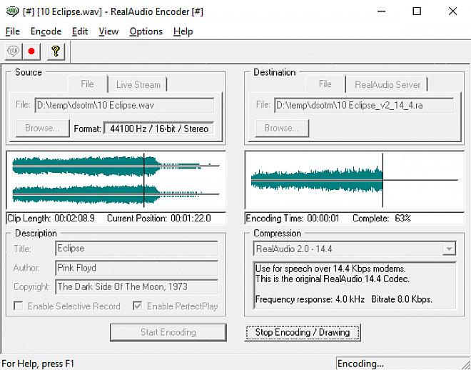 RealAudio on yksi tällainen muoto äänitiedostoille