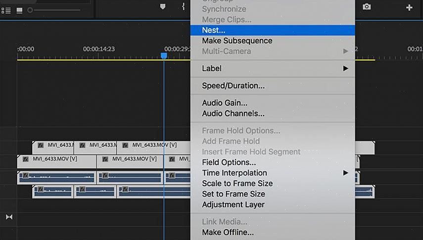 Voit myös siirtää äänileikkeitä Adobe Premiere Pron sisällä samalla tavalla kuin videoleikkeet