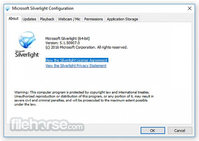 Asentamalla Silverlight-laajennus Microsoftin verkkosivustolta