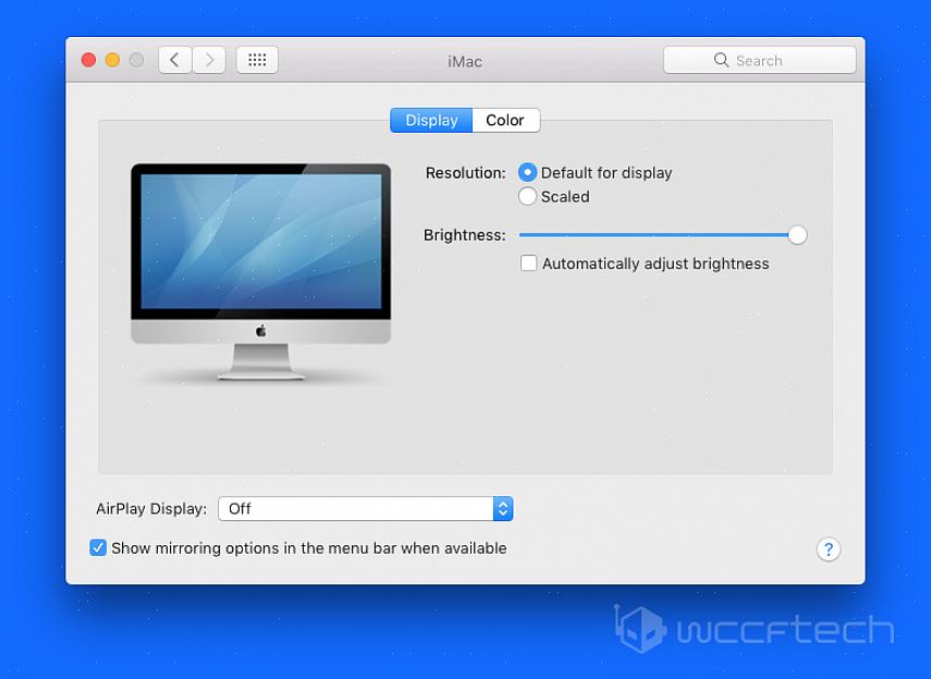 Joten sinun on muutettava Mac Monitorin värien määrää