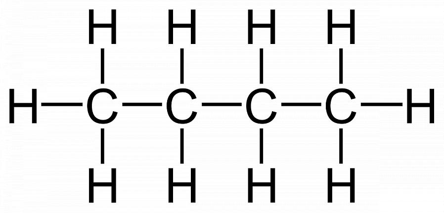 Butaani koostuu puhtaasti vety- ja hiiliatomeista