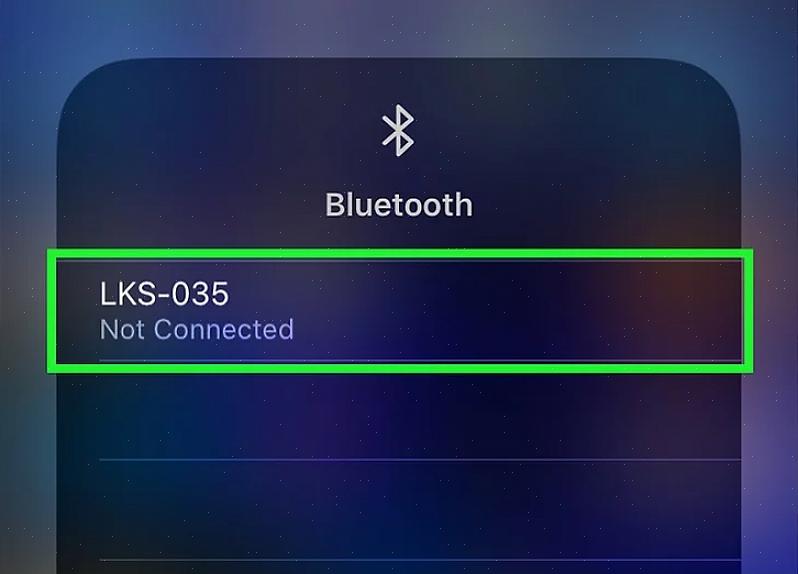 Käynnistä Bluetooth-laite ja etsi vaihtoehto