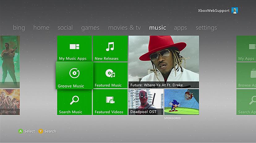 Siirry Xbox-median välilehteen ja valitse "Video"