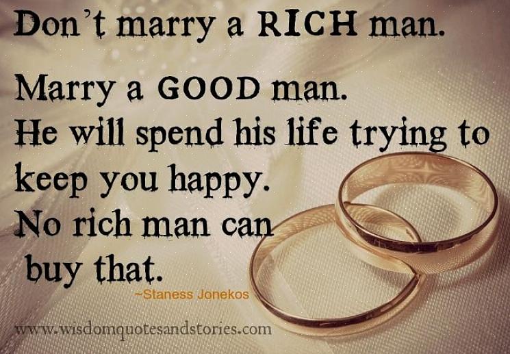 Joiden vuoksi haluat mennä naimisiin miehen kanssa