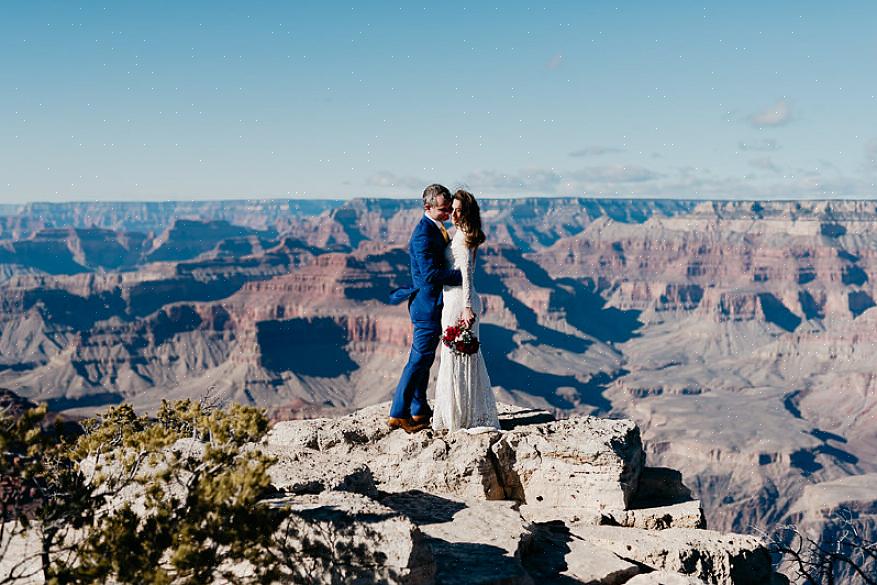 Tässä ovat vaiheet naimisiin Grand Canyon Nation Parkissa