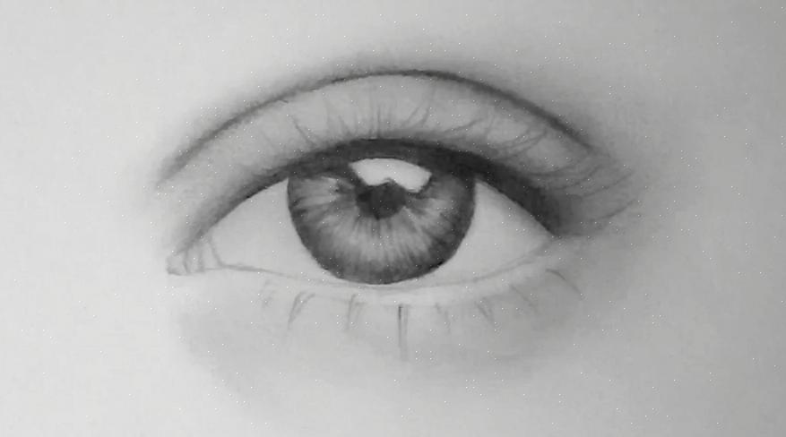 Silmän piirtämisen viimeinen osa on lisätä silmäripset silmän ympäröivälle alueelle