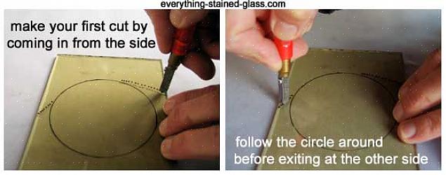 Puhdista leikkaamasi lasipinta pölyn tai lian poistamiseksi