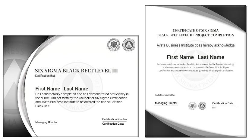 Musta vyö -sertifikaatin ansaitseminen joko taistelulajeissa tai Six Sigmassa edellyttää todellista