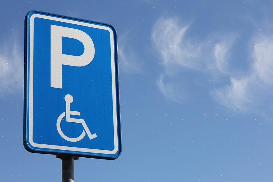 Etelä-Carolina myöntää vammaisille pysäköintiluvan (joko rekisterikilven tai kilven) vammaisille