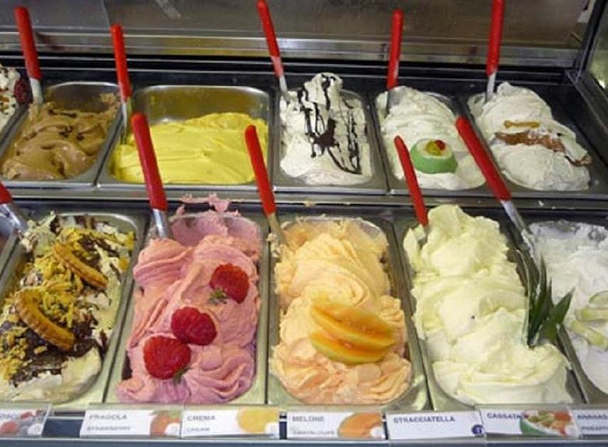 Kun olet valmis laittamaan gelatoseoksesi jäätelökoneeseen