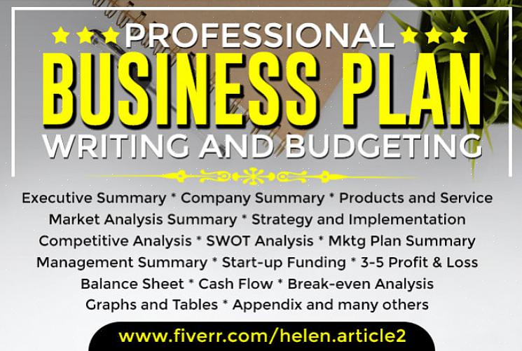 2) yritysanalyysi - Tässä liiketoimintasuunnitelmasi tarjoaa kriittistä taustatietoa yrityksestäsi