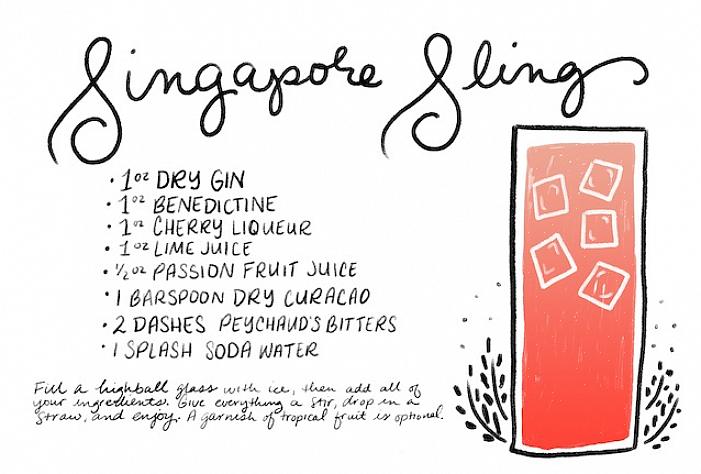 Tee cocktailtilaisuuksistasi ihanampi Singapore Slingin avulla