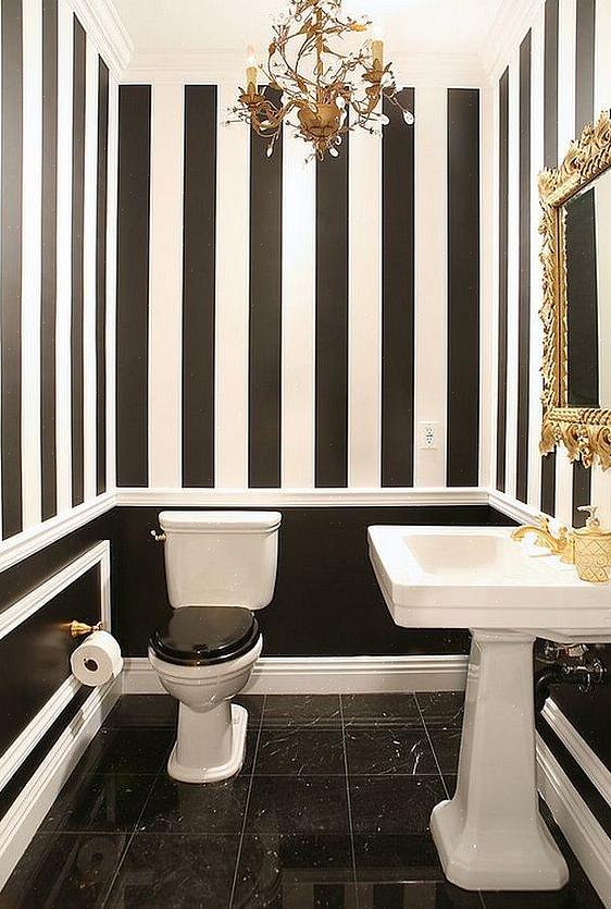 Mustavalkoinen kylpyhuone voi olla ilo sisustaa