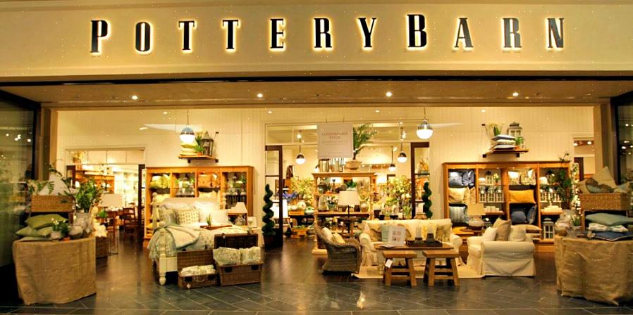 Pottery Barn -myymälän tuotevalikoimat saattavat hukkua