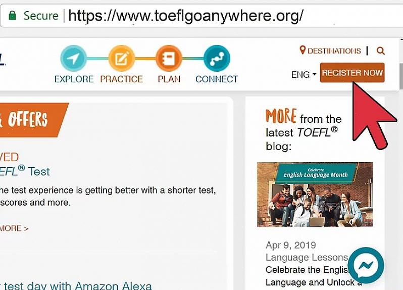 Jos olet kiinnostunut harjoittelemaan TOEFL-testiä