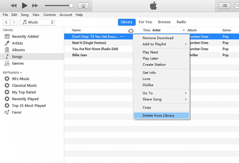 Valita kaikki kappaleesi iTunes-kirjastossa